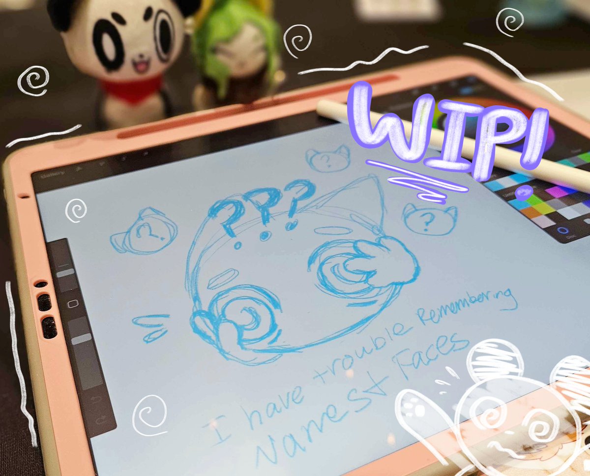 New WIP of another badge!! I should have this by MFF! 🫡
Does anyone else have trouble remembering names and faces like I do? 😭😭😭 I see hundreds of people at every con so please forgive me. I'm trying to get better at remembering everyone! 💚💚