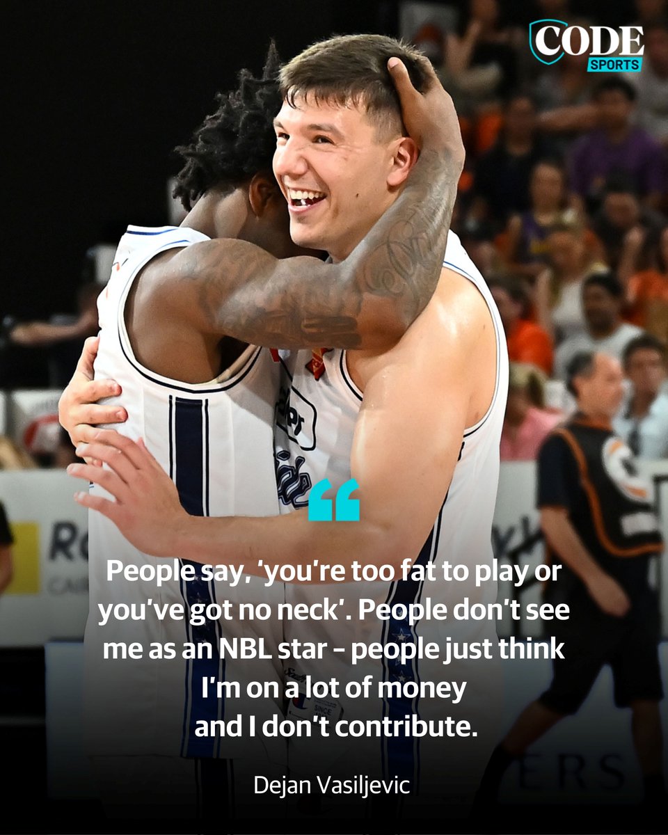 Adelaide 36ers sharpshooter Dejan Vasiljevic says it’s time to put some respect on his name, revealing he consistently cops online abuse about his weight.

CROSSCOURT ▶️ bit.ly/4mgX9jo