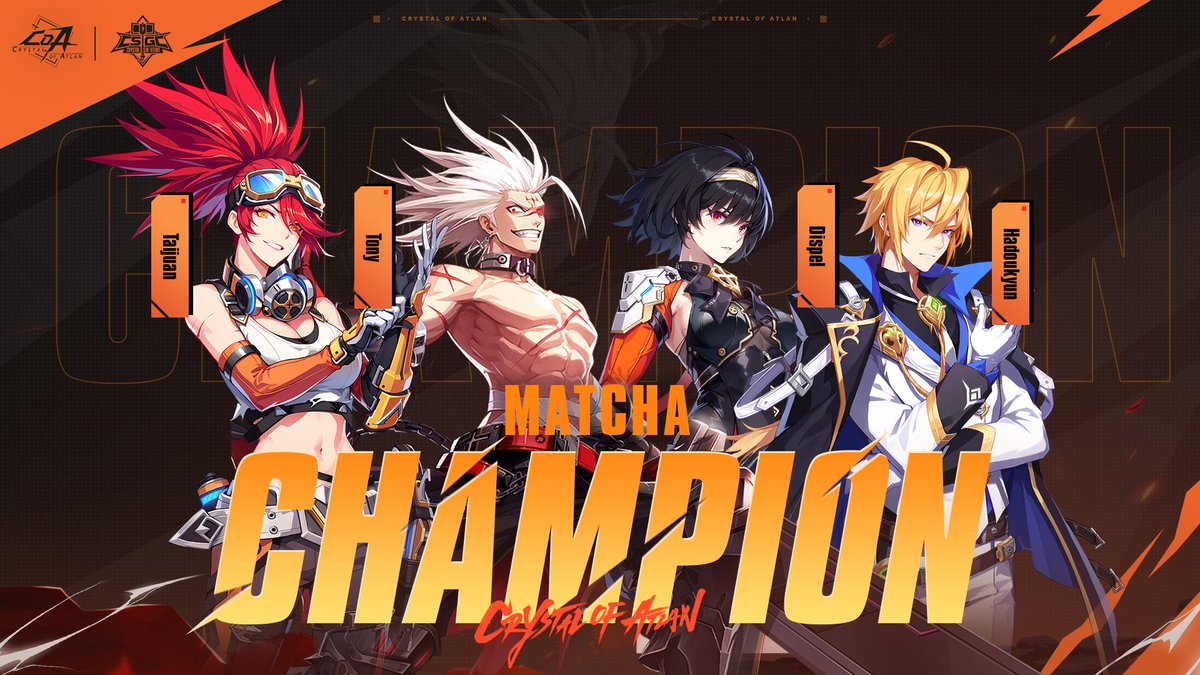CoA_Global's tweet photo. 🏆🥇Congratulations to Squad Matcha for winning the Crystal of Atlan Super Glenn Cup - PvP Team Match Championship on the Meradia region! A new king ascends, and the future is theirs to claim!
#CoA #CoAesports #TheSuperGlennCupS1 #CSGC #ClimbOverAdventures https://t.co/Bj7nmP1ylb