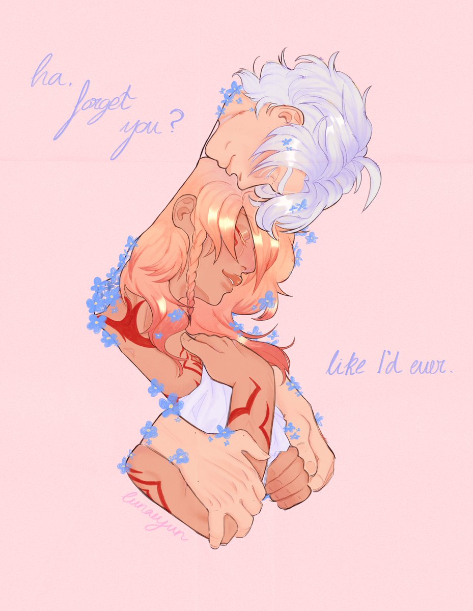 lunaeyun's tweet image. ☀️🍷day 3: reincarnation, flowers
forget-me-not
#phaidei #phaideiweek #PhaideiWeek2025