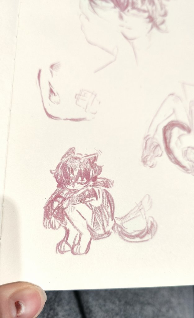 Kiserinn's tweet image. Important ki'a doodle (don't ask about the bruise on my nail idk how I got it either)