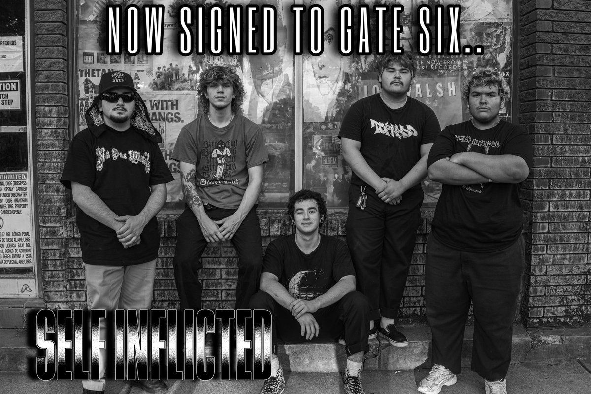 SELF INFLICTED. 

NOW SIGNED TO GATE SIX.

SAN ANTONIO PUNK.