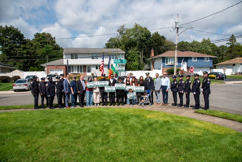 It was an honor to join the street renaming ceremony in memory of PO Thomas Miller of the 88th Precinct, who lost his life to a 9/11-related illness. His service and sacrifice will never be forgotten. 💙