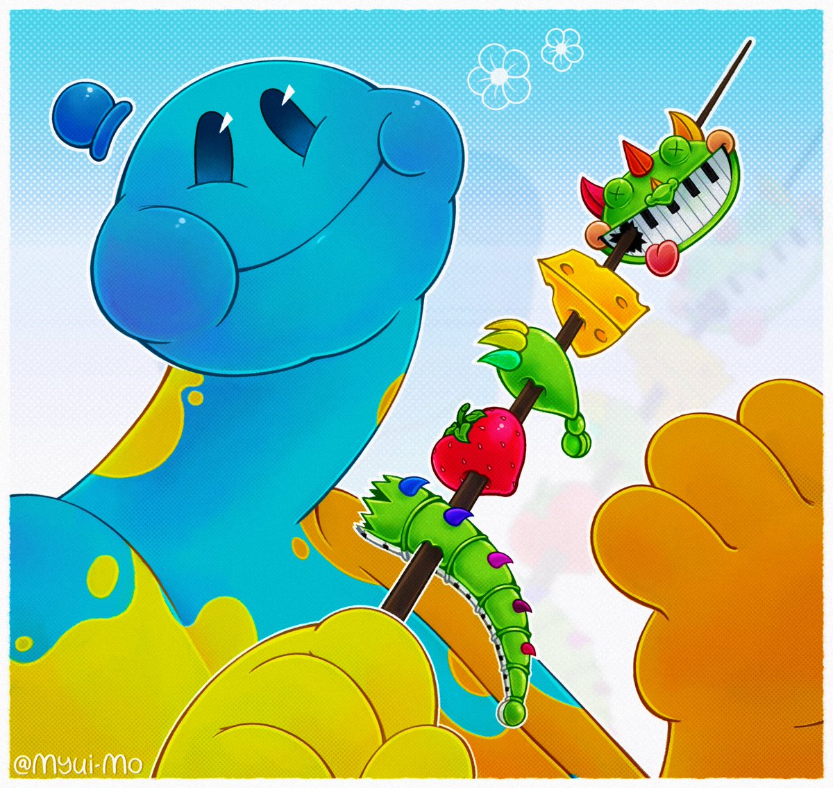 Prehistoric Munchies! 🎹🦖
-
Poor guy had no chance.

#PoppyPlaytime #Doeythedoughman #Pianosaurus