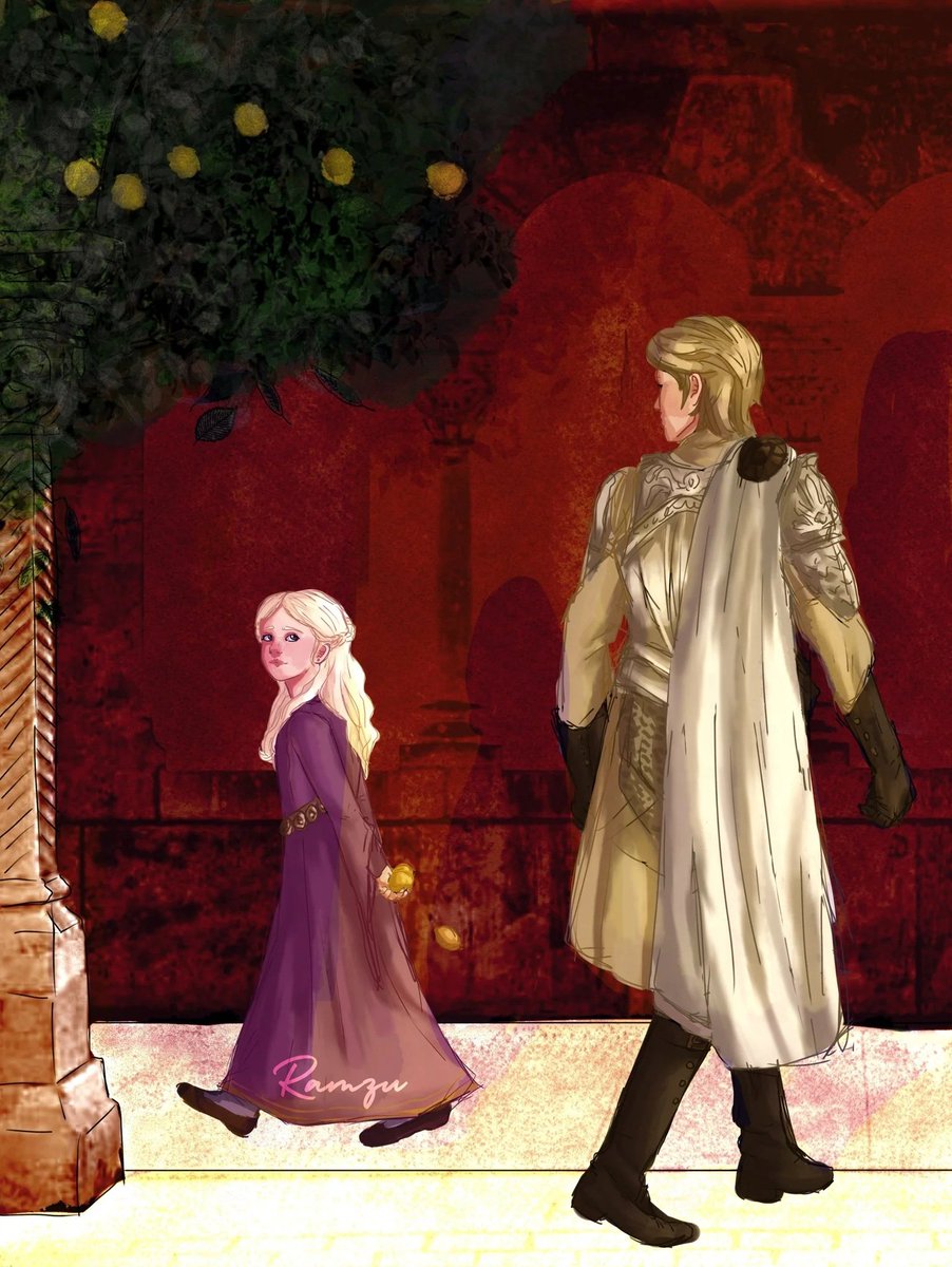 DuncanFalse's tweet image. Robertın isyanının gerçekleşmediği bir evrende Dany ve Jaime 🙂