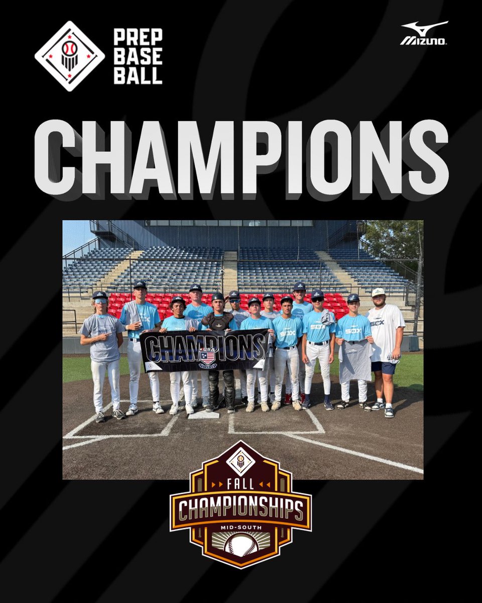 🏆CHAMPIONS🏆

Congratulations to the 2025 PBT Mid-South Fall Championship 15/16U Champions, East Coast Sox Prime 16U!!! 

<a href="/eastcoastbball/">East Coast Sox Baseball</a> 

#PBTMidSouth | #FallChampionship