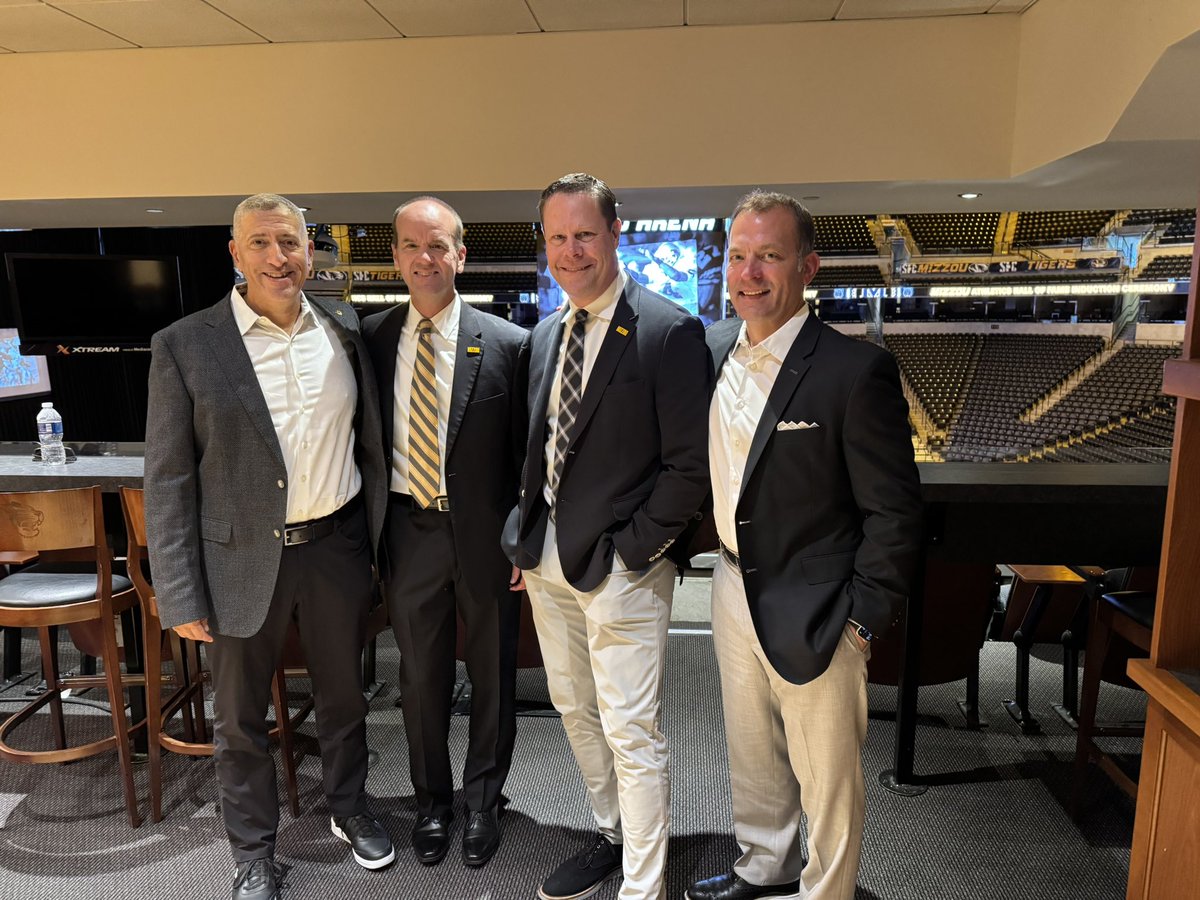 Was awesome to be back at <a href="/MizzouAthletics/">Mizzou Athletics</a> for the Hall of Fame induction!!! Mike Alden mentor to many was inducted!  Great to catch up with the old team; Deputy AD Eric Morrison Godfather to ( <a href="/AddieMoccia2026/">Addie Moccia</a> ) <a href="/LairdVeatch/">Laird Veatch</a> &amp; <a href="/RossBjorkAD/">Ross Bjork</a>