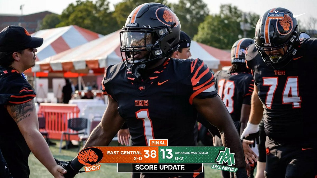Final score from our Week 2 opponent Arkansas Monticello! 🐅

First 2-0 start for the Tigers since 2014! 😤

Read More 🔗 

ecutigers.com/news/2025/9/13…