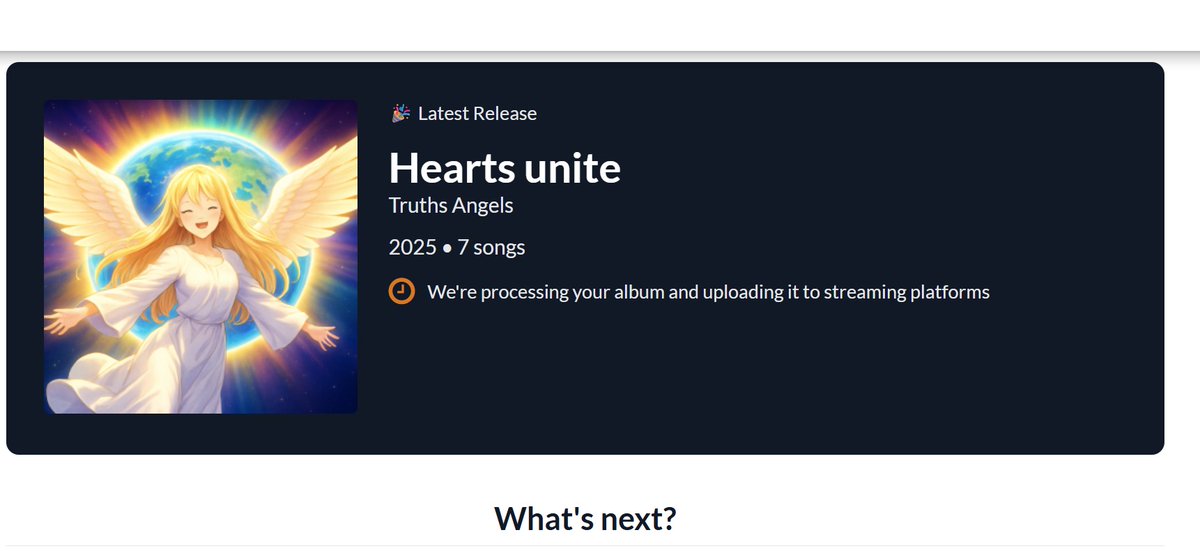 TRUTHS ANGELS – Hearts Unite 💿
A dance-pop album built on love, healing, and higher frequencies. Music to lift souls + move bodies. 🌍💫

Out now on all platforms 🎶🔥

#HeartsUnite #TruthsAngels #DancePop #HealingFrequency #GodIsGood #NewMusic #PositiveVibes