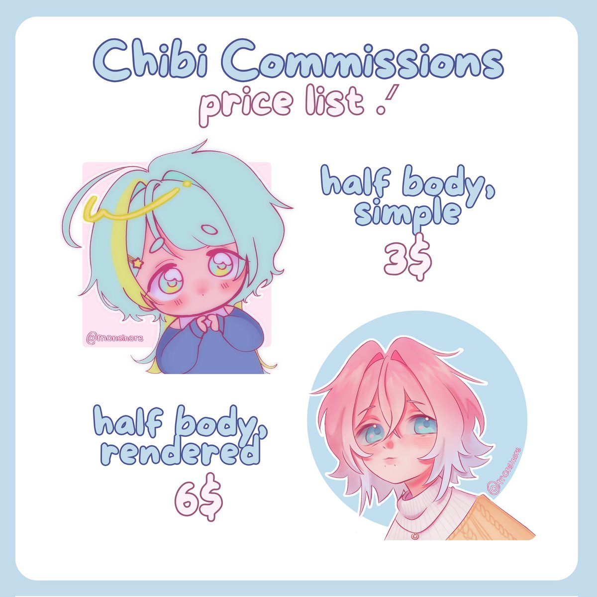 monsinore's tweet photo. comms are open!!!  there's 3 slots for now :D if you're interested, don't hesitate to dm!!! https://t.co/rIC5j390In
