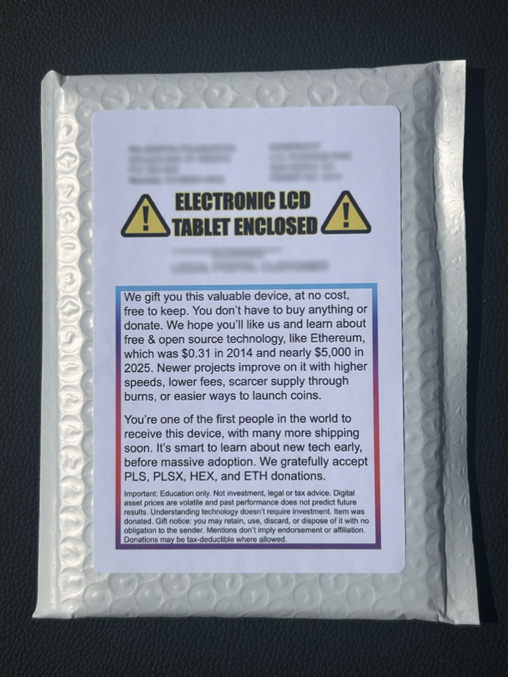 Ethereum look. Sending out hundreds of thousands of devices is fun! The non profit needs volunteers in Murietta, California for the next 3 months, day and night, every day.

Direct chat link (not a group chat) with the awesome volunteer who manages who's showing up when.