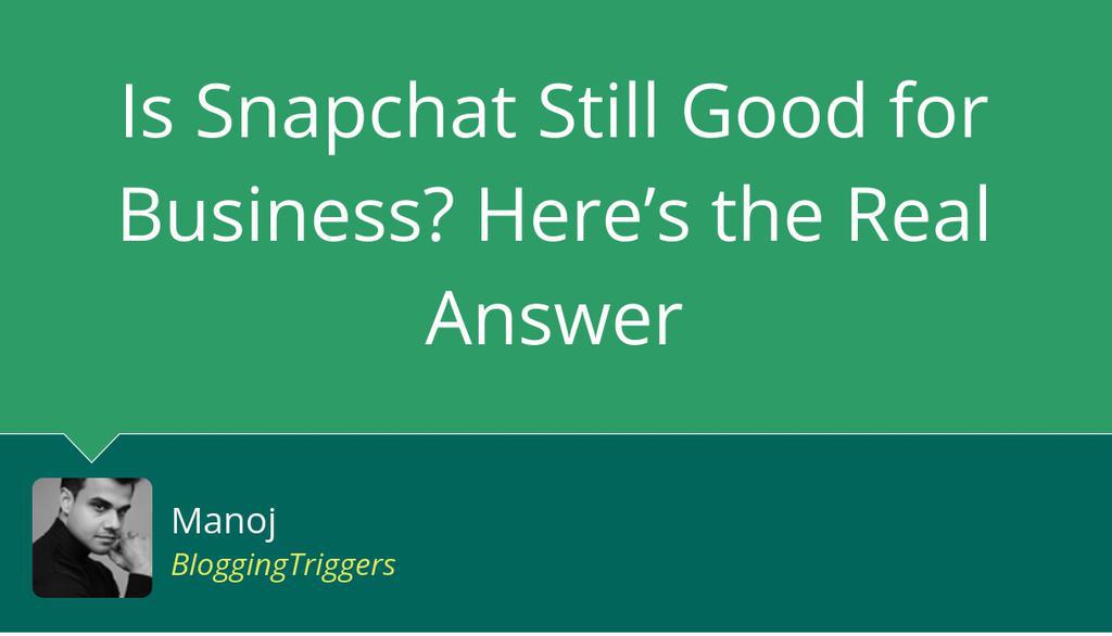 If you believe Snapchat has lost its edge for brands, think again. Businesses that get personal and real on Snapchat are seeing results—because the audience is alive, active, and ready for your story.

Read more 👉 lttr.ai/AiRTq

#Snapchat #Business #Marketing