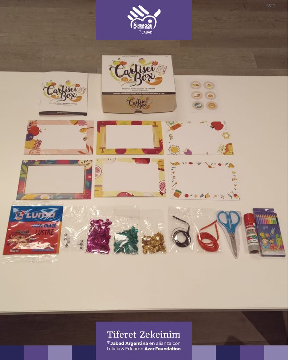 Con la actitud y la buena onda que nos tienen acostumbrados, los participantes de Tiferet armaron unos Cartisei Box para Rosh Hashaná que ya están siendo entregados a alumnos de la Red Escolar Judía 🙌💪🫶

¡Shaná Tová Umetuká!