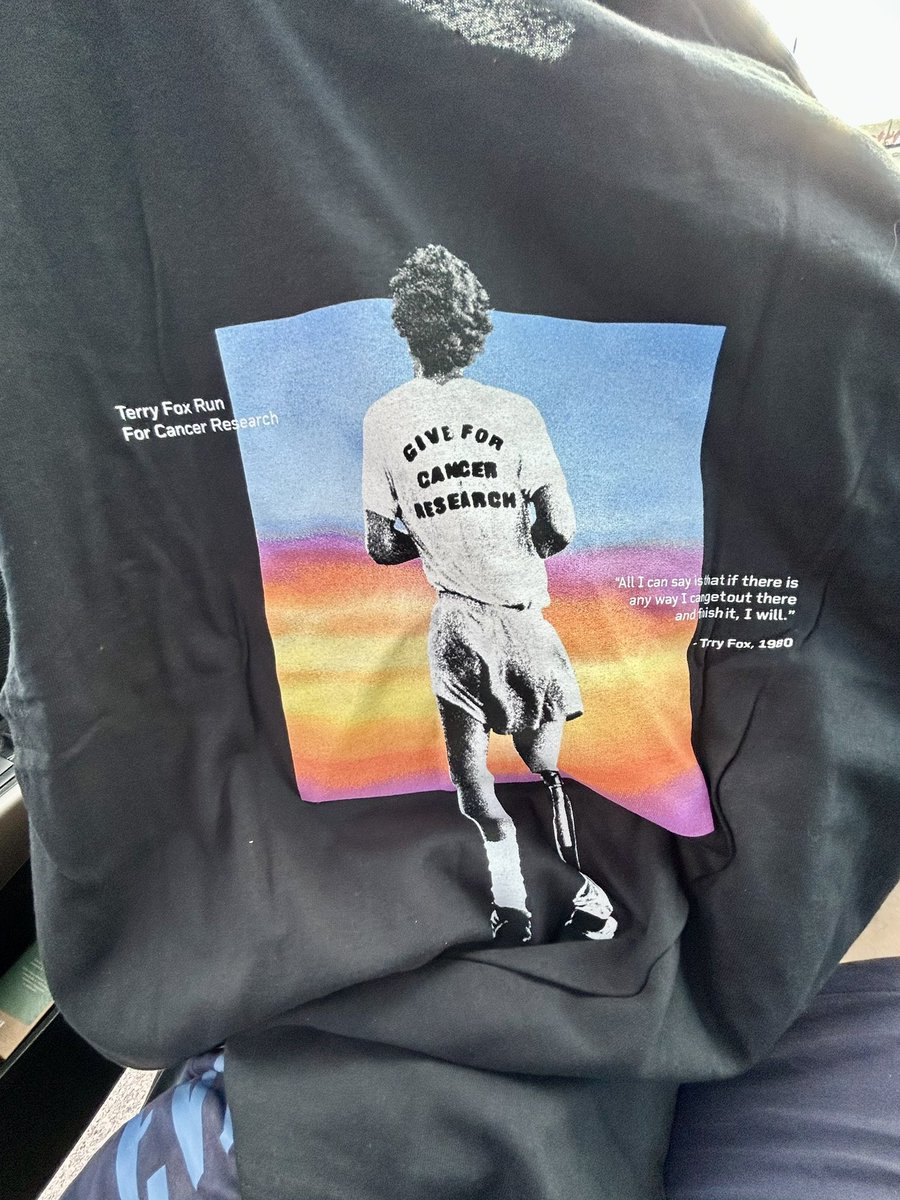 My Terry Fox shirt this year. Congrats to Jon Hurst and the Acton Terry Fox team for crossing the 1 million dollar mark this year. An incredible achievement that makes us all proud.