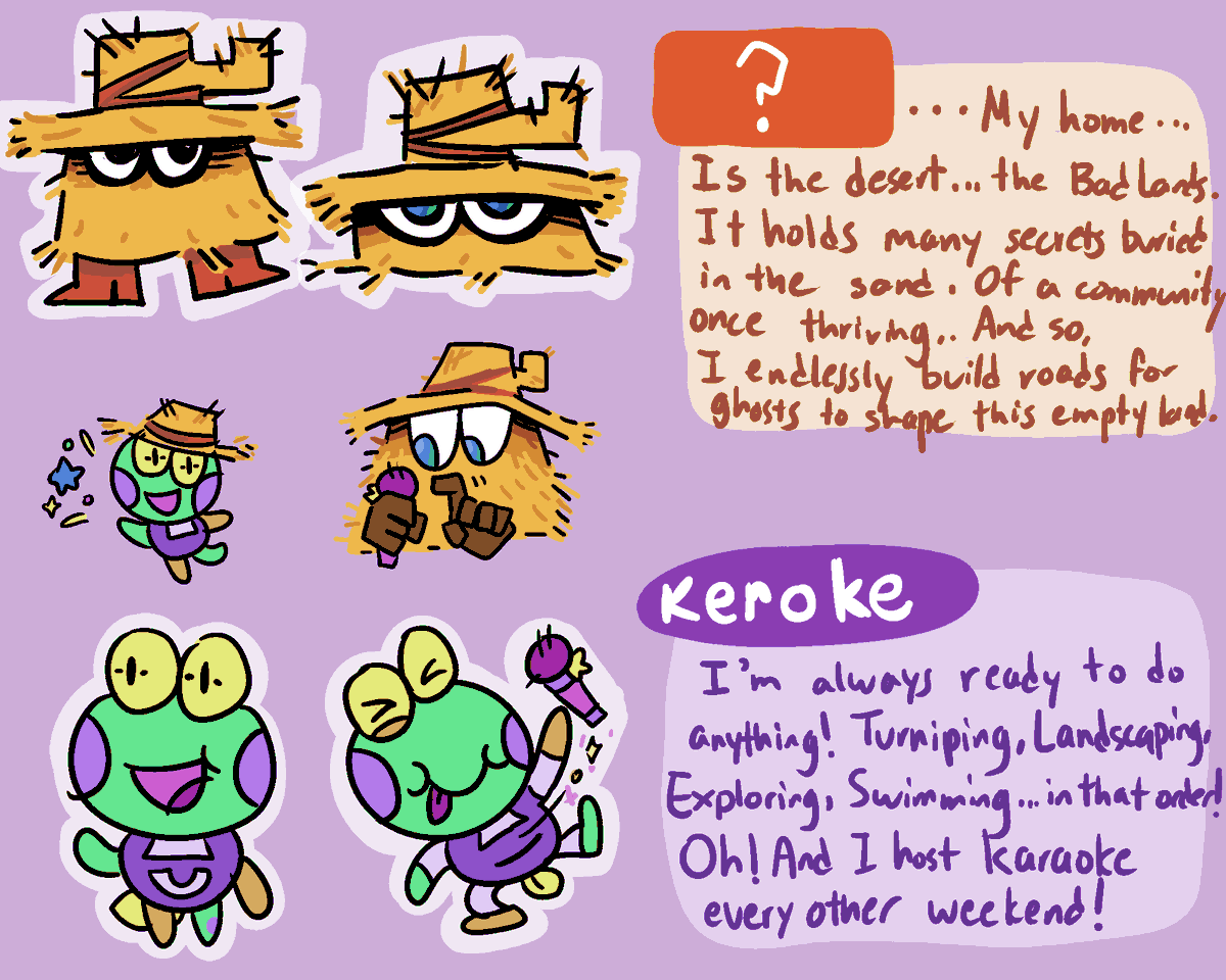 YoItsGD's tweet photo. Reference of all the personas I use (usually based around type of game or how I feel).

I stream weekly, can doodle fast af, animate for funsies, and want to finish my own personal space comic (that i started in 2020) one day. https://t.co/XdSGql9tYO