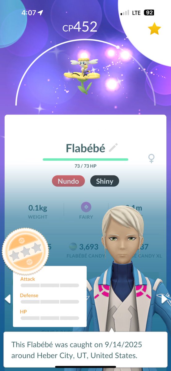GoProCraig's tweet image. My first ever Shiny Nundo! 🤩✨🌼 #Shiny #Nundo #Flabebe #PokemonGO