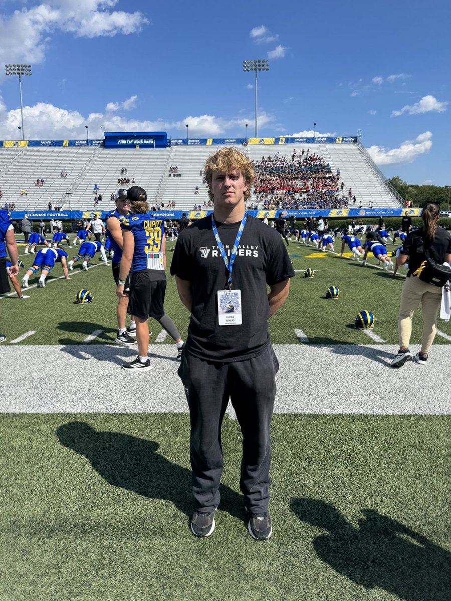 Lucas Myers (@lucasmyers02) on Twitter photo Had a great visit at Delaware this weekend! Great gameday environment! Thank you for having me.
<a href="/Rocco_DiMeco/">Rocco DiMeco</a>
<a href="/BenRubenstein_/">Ben Rubenstein</a> Had a great visit at Delaware this weekend! Great gameday environment! Thank you for having me.
<a href="/Rocco_DiMeco/">Rocco DiMeco</a>
<a href="/BenRubenstein_/">Ben Rubenstein</a>