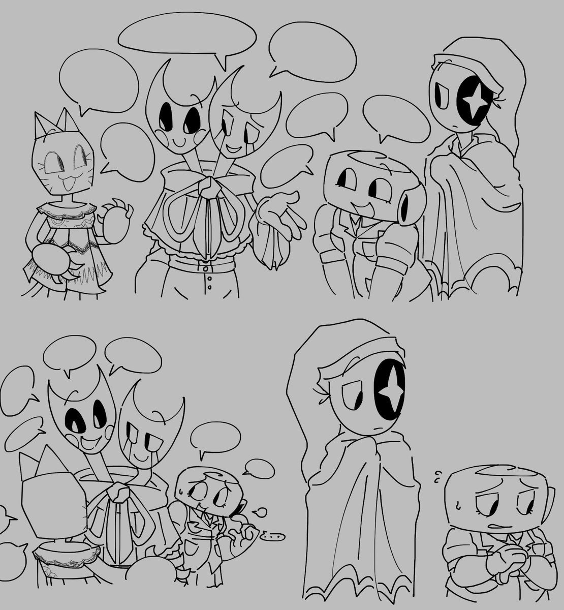 and i am the idiot with the painted face in the corner taking up space  (1/2) #dandysworld #moonshell, image size:1110x1199