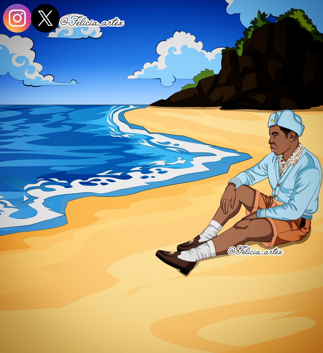 My client commissioned a portrait of Tyler from me, and I felt really happy creating it. My client also really liked the work.❤

#tylerthecreator #hiphopculture #rapper #rapmusic #rapartists #tyler #commissionsopen #digitalart