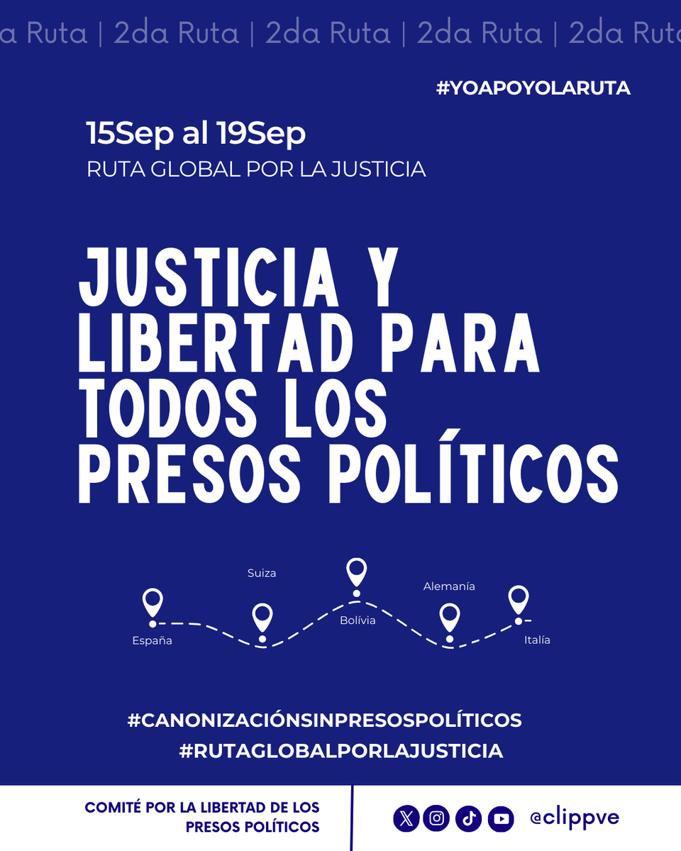 clippve's tweet photo. Las violencia estatal en Venezuela no solo destruye derechos fundamentales, también destruye vidas y familias. Hoy decimos ¡BASTA! ✊ #YoApoyoLaRuta #RutaGlobalPorLaJusticia https://t.co/JpDojibRxq