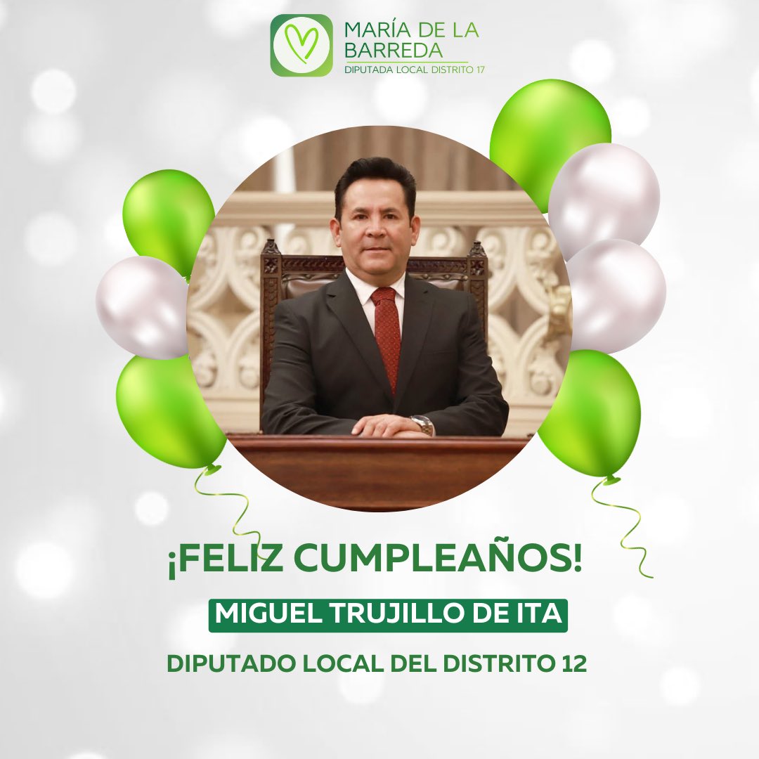 🎉🎂 Feliz cumpleaños diputado <a href="/trujillo_dip/">Miguel Trujillo de Ita</a>, te deseo un año lleno de salud, éxitos y bendiciones, que cada día esté acompañado de alegría y nuevas metas cumplidas. 🙌