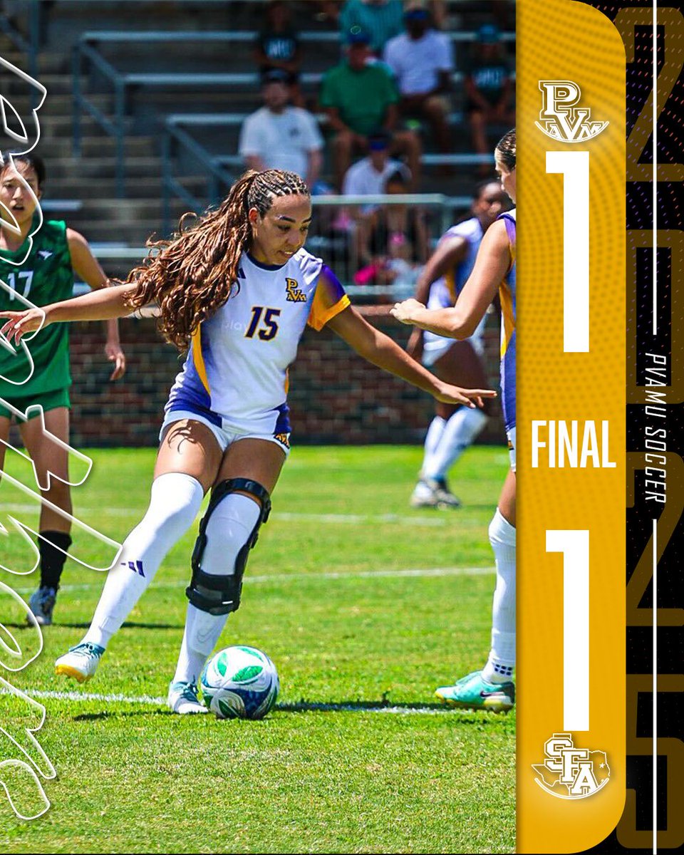 Final score. The Panthers ties up with SFA with a score of 1-1.
The single ⚽GOAL⚽ was scored by #15 Nia Wilson