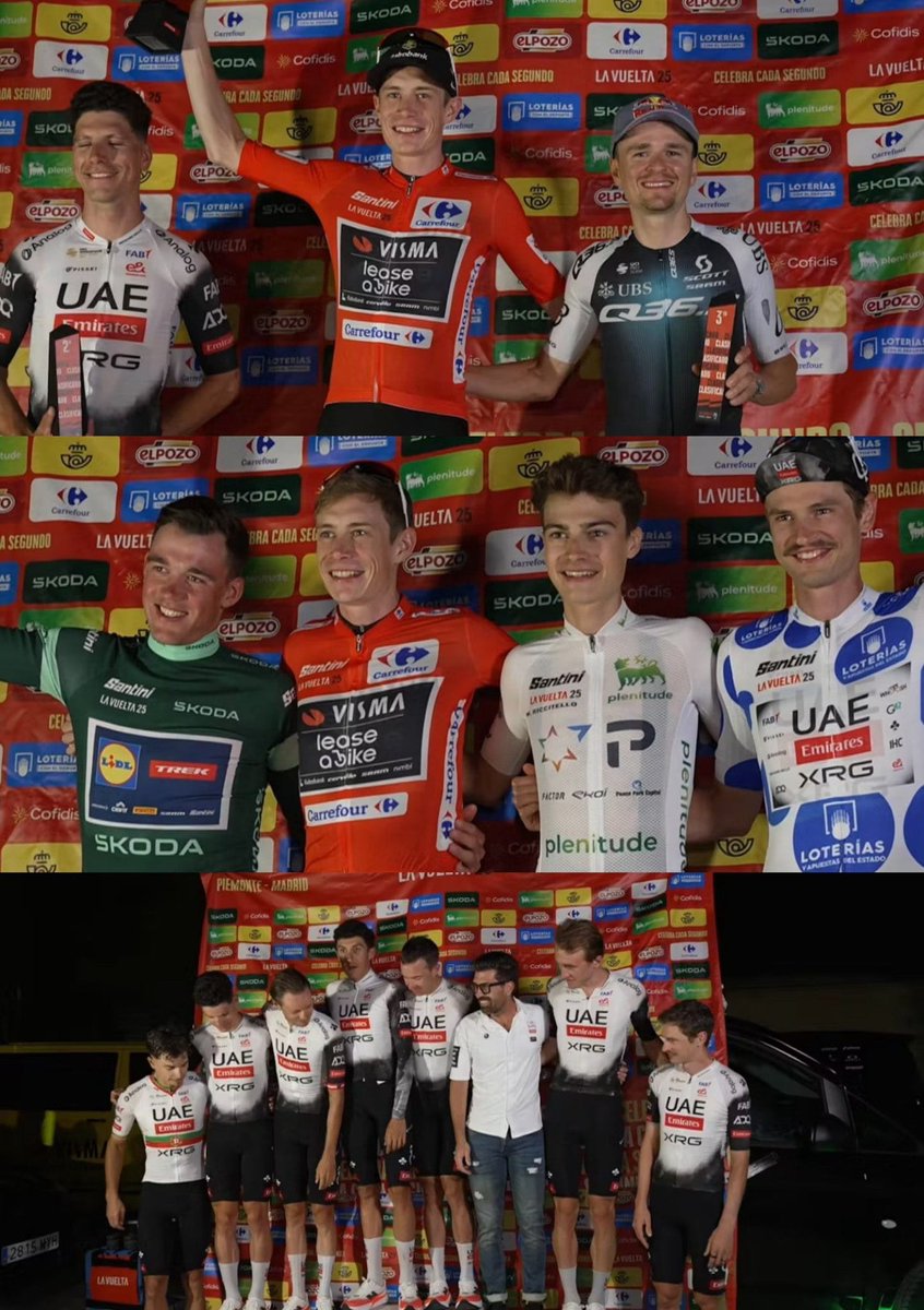 Podio histórico en #LaVuelta25 . En todos los sentidos…..análisis, mejor en frío.