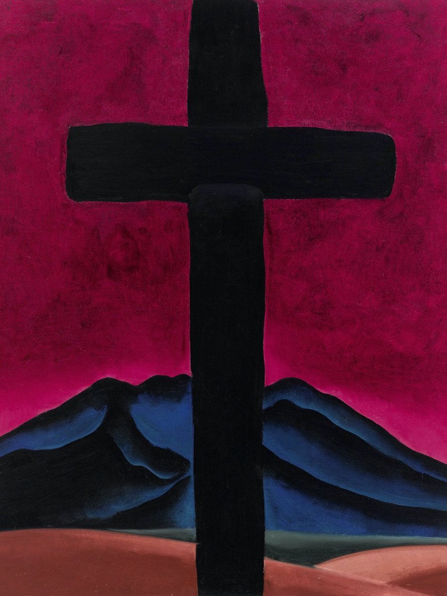 Georgia O’Keeffe 
Black Cross With Red Sky