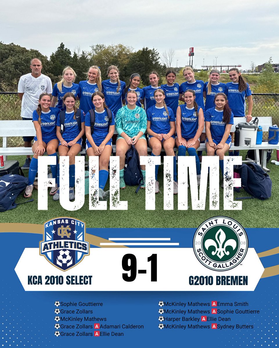 Another great team win!!
Awesome opening weekend of league play!

<a href="/AthleticsKC/">KC Athletics Soccer Club</a> <a href="/MOyouthSoccer/">Missouri Youth ⚽️</a> <a href="/MOSoccerGuy/">On The Pitch Podcast ⚽️🎙️</a> <a href="/ImYouthSoccer/">ECNL/GA/Recruiting/College Soccer</a> <a href="/PrepSoccer/">Prep Soccer ⚽️</a>