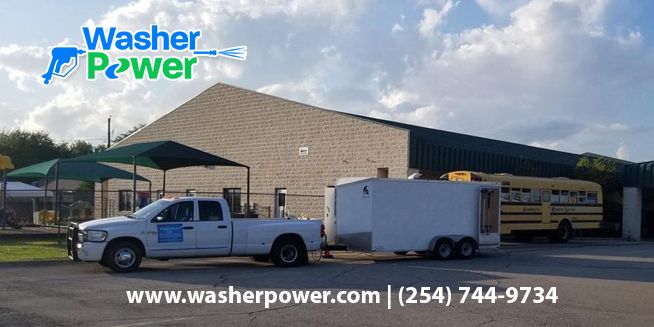 WasherPower's tweet image. Transform the appearance of your school 🏫, playground 🏞️, or bus fleet 🚌! Washer Power specializes in professional power washing for educational and commercial facilities, removing dirt, grime, and graffiti to create a cleaner, safer environment.
