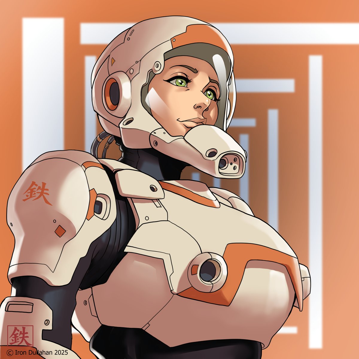 Here is my latest profile picture. Iron Dullahan the character is taking a breather. This character actually has a face.