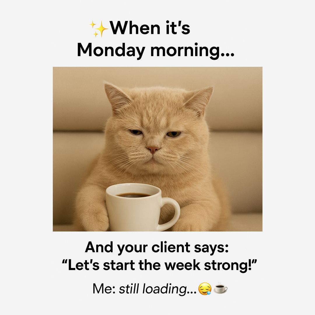 AmsGaoat's tweet image. Your VA when it’s Monday morning ☕📧😂 

#Relatable #VirtualAssistantHumor #WorkFromAnywhere