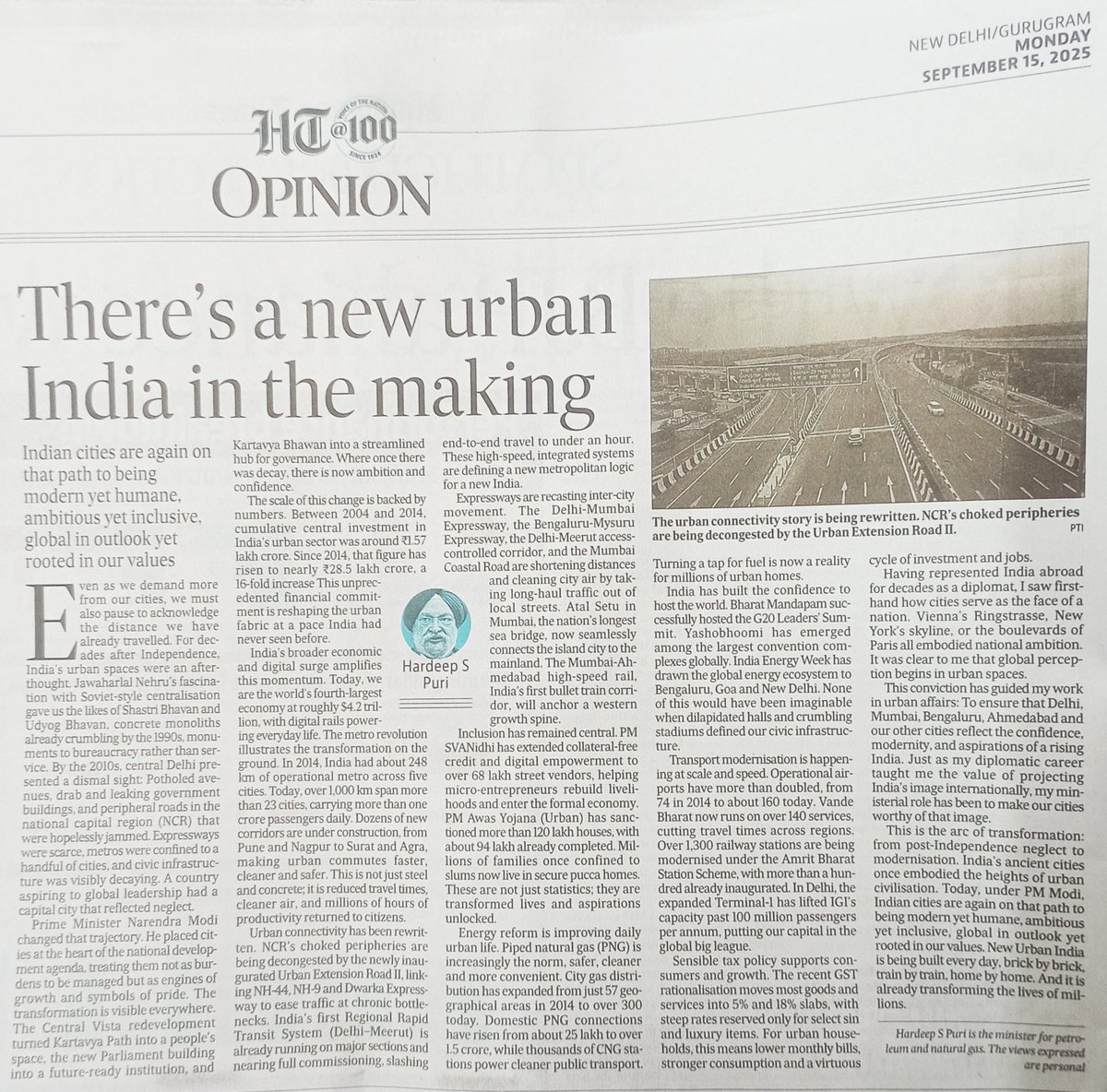 DevankMawai's tweet photo. Excellent article Dr. Puri. No doubt about the vision &amp; intention. Sir i have been a proud resident of Gurugram for last 10 yrs. Somehow all this makes less sense when I see the crumbling infra of #Gurugram the city which could have been a role model for Urban India in the making https://t.co/EEhNgLaHeg
