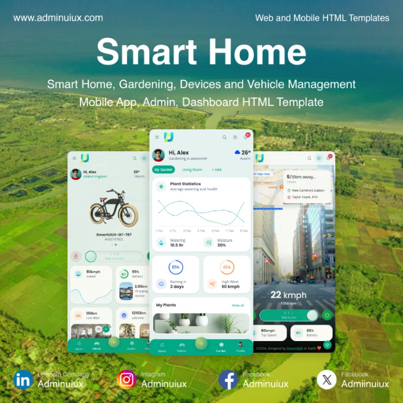 Admiinuiux's tweet image. zurl.co/PPGDQ
Smart Home - Automation - IoT - Mobile app - AdminUIUX Bootstrap themes and HTML templates #BootstrapThemes #HTMLTemplates #AdminDashboard #UIUX #Frontend #WebDesign