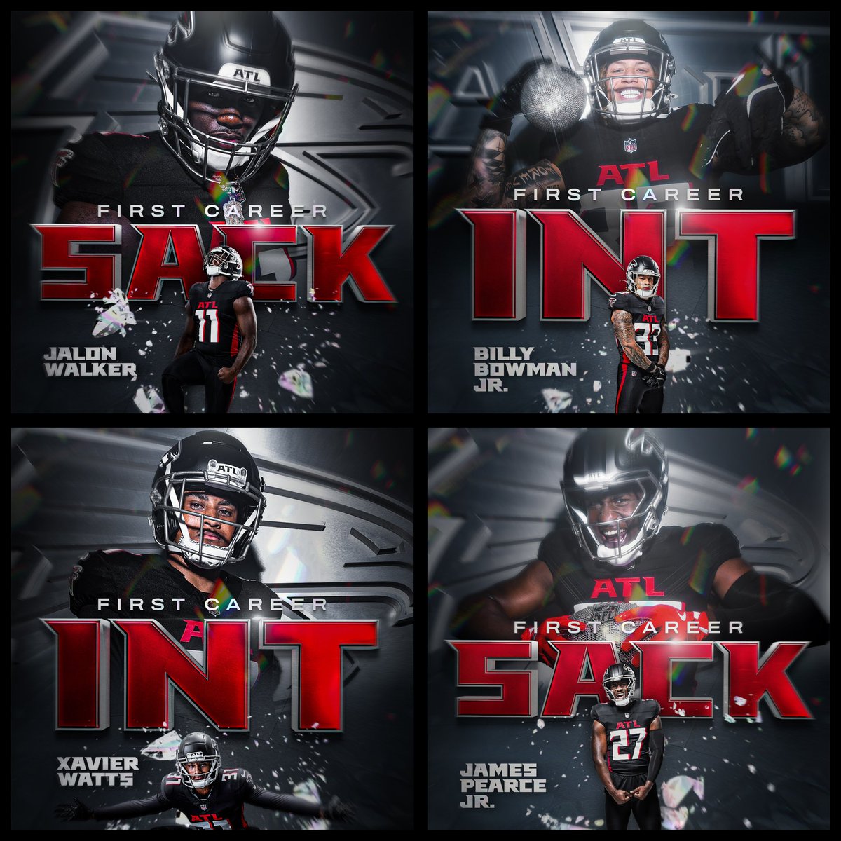 Not even the most optimistic delusional fan could have predicted all 4 of them doing this in the same game this early. 

📸 <a href="/AtlantaFalcons/">Atlanta Falcons</a>