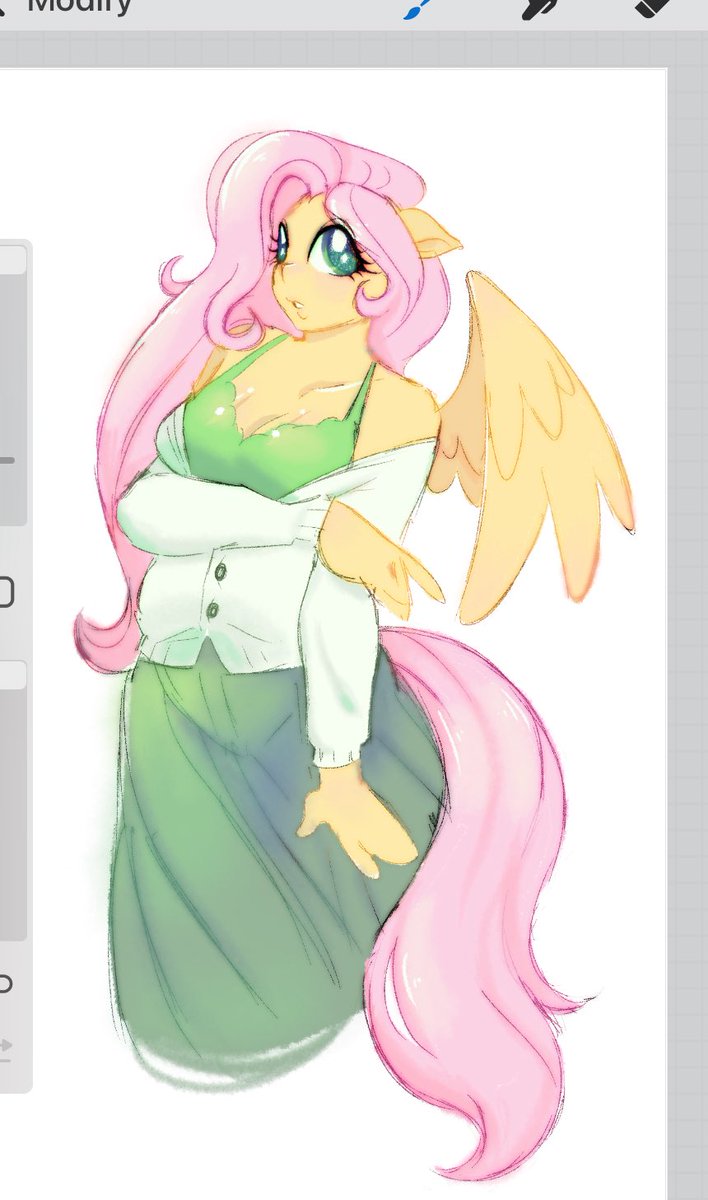 i was drawing Fluttershy but i got really distracted