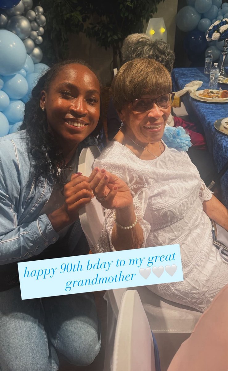 Coco Gauff celebrating her great grandma’s 90th birthday. 

Blessings. 🥹

(via Coco’s IG)