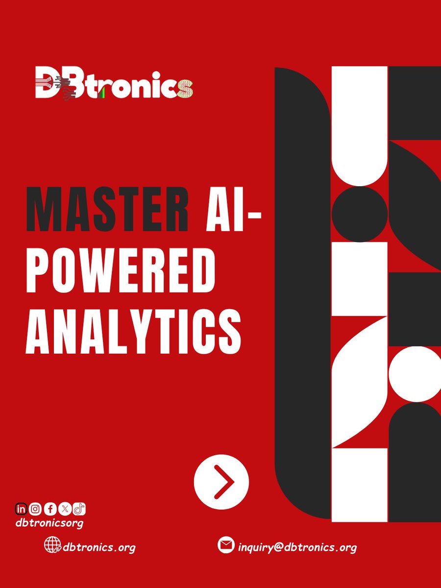 AliSherKhan_67's tweet image. AI is transforming analytics.
In 2025, analysts need more than models — they need meaning.

Here are 5 must-know tips to stay ahead.
Which one will you start with today?

Other slides are in the Comments.
#DataAnalytics #AItrends #AnalyticsTips #FutureOfWork #DBtronics