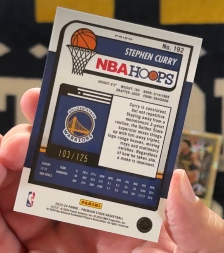 CNYCardGuy555's tweet image. BANG!  Stephen Curry to /125.  Panini Premium Stock  Mega Box. #Warriors #GoldenState #Steph