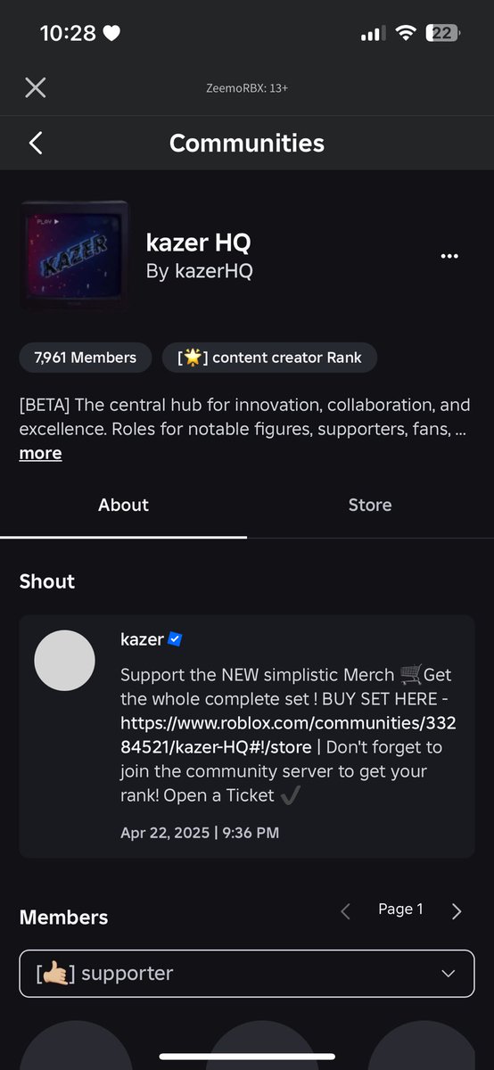 ZeemoRBX's tweet image. Lowkey having mad success with @Roblox ⭐️Now it’s time to grind to get #RobloxVerified