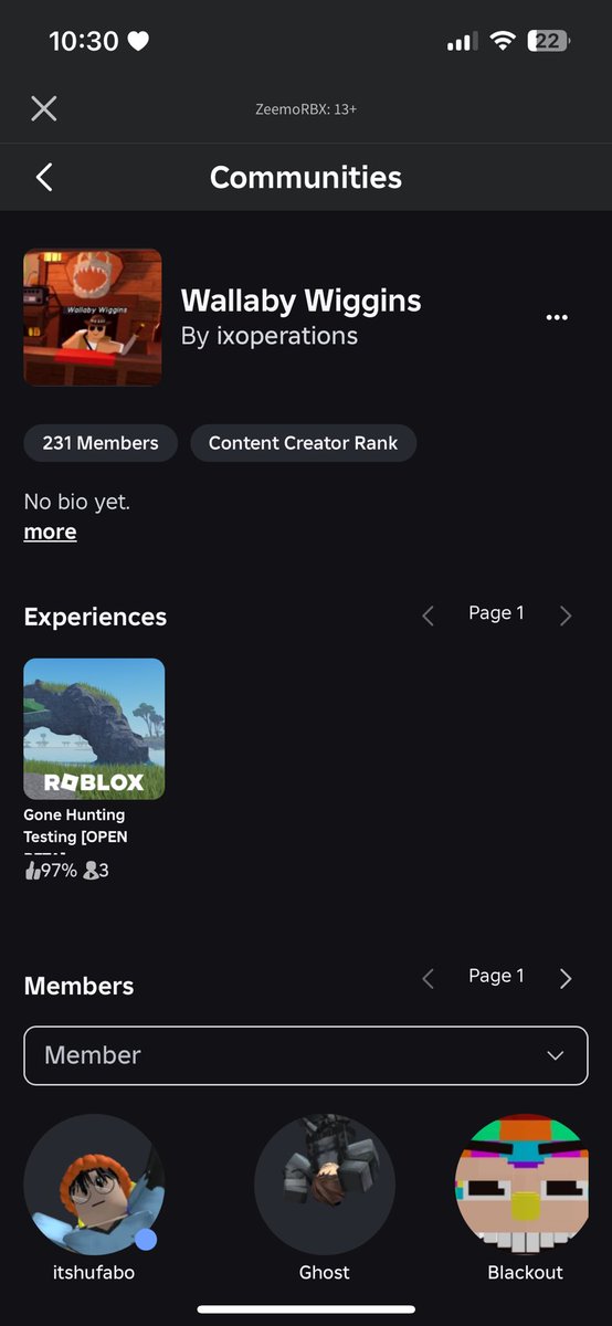 ZeemoRBX's tweet image. Lowkey having mad success with @Roblox ⭐️Now it’s time to grind to get #RobloxVerified