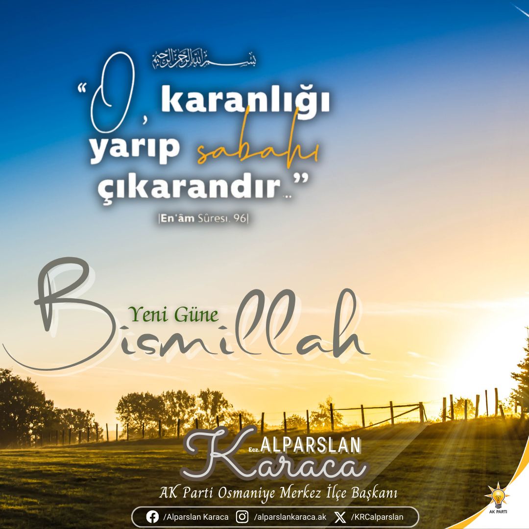 KRCalparslan's tweet photo. Yeni Güne, Yeni Haftaya Bismillah. 

Rabbim, hayırlarla dolu bir hafta nasip etsin. Kalplerimize huzur, işlerimize bereket, bedenimize sağlık versin.
Güzel başlangıçlar, güzel devamlar getirsin inşallah.

Hayırlı sabahlar, hayırlı haftalar! https://t.co/DMIDrvBQny