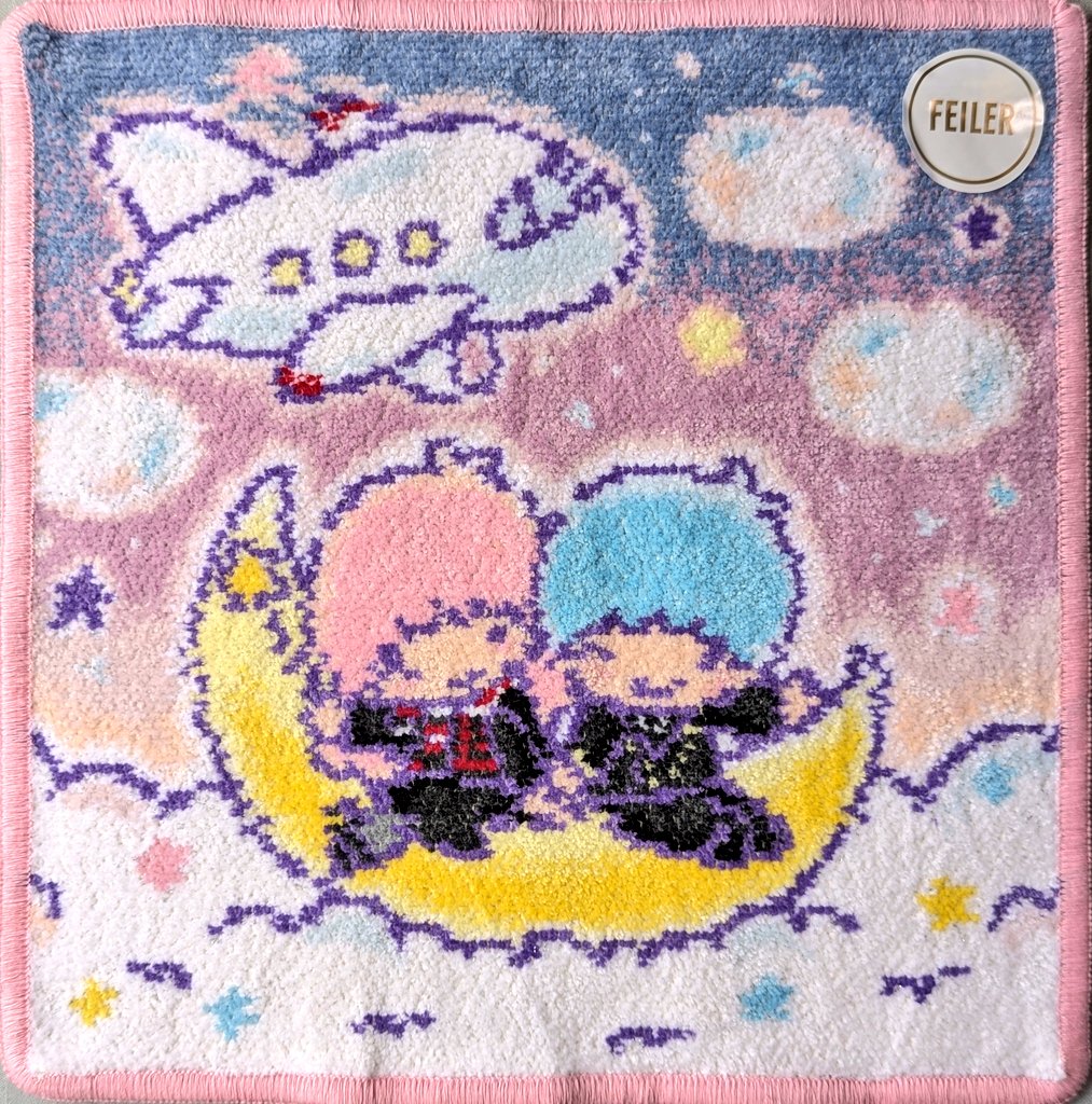 JAL キキララ　FEILER タオル　飛行機 JAL機内販売限定のフェイラー×キキララちゃん、旅行行く人にお願いして