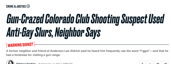 When an anti-LGBTQ+ mass murderer opened fire in Club Q and killed 5 people and injured another 25 more Tim Pool stated it was because they were pedophiles and hosting a grooming event