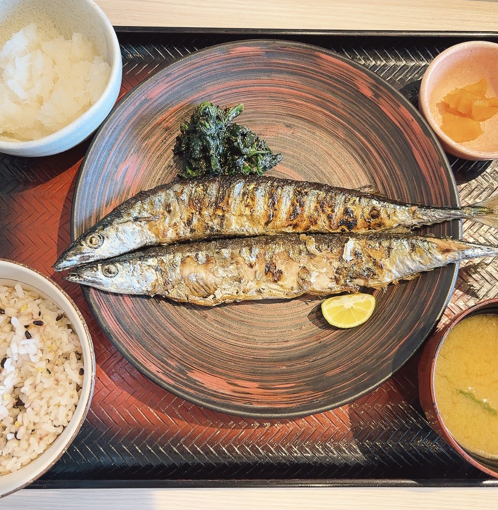 nekoshirokiiro's tweet photo. 大戸屋でランチ
生さんまの炭火焼き🐟
美味しかった✨( ᐛ )ﾝﾏｯ

さてとお仕事行ってきます🫡 https://t.co/rbb5wbleTk