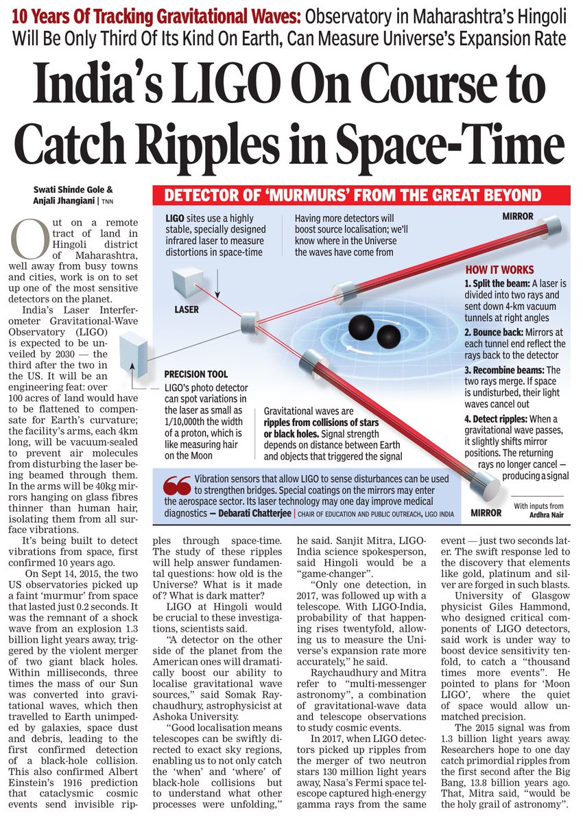From the first murmur of the Universe in 2015 to <a href="/LIGOIndia/">LIGO India</a> rising in Hingoli, I’ve followed this journey since day 1, &amp; the ripples in space-time continue to inspire us to look beyond🌌🚀
#LIGOIndia #GravitationalWaves #Science #10Years #Astronomy <a href="/LIGO/">LIGO</a> <a href="/SanjitMitra10/">Sanjit Mitra</a> <a href="/somakrc/">Somak Raychaudhury</a>