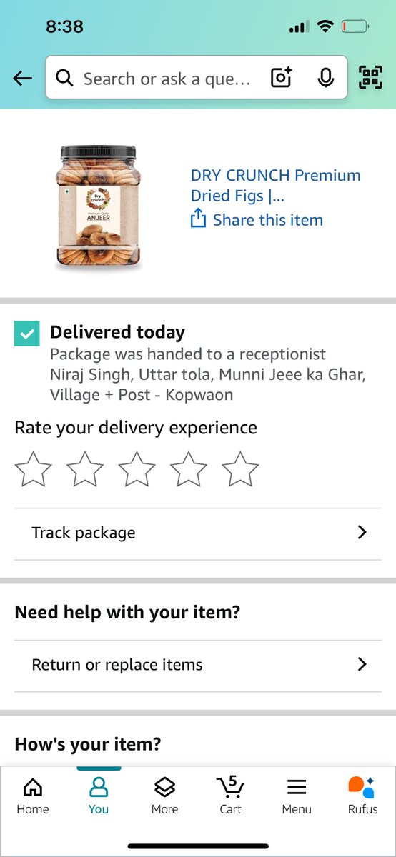 prathamking's tweet photo. @amazonIN @amazon @AmazonHelp 📢 BIG FRAUD ALERT — AMAZON INDIA!
I am extremely disappointed and shocked with my recent experience on Amazon
I had ordered “Dry Crunch Premium Dried Figs (Anjeer)”, but when I opened the package, I found 3 random stones.
#AmazonFraud #FakeDelivery https://t.co/QVr9H8q9B8