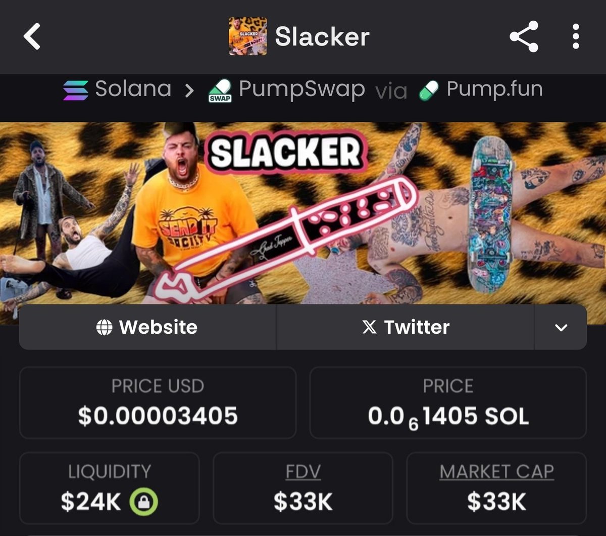 memebullishups's tweet image. #Alpha DECODED!! 
Spotted #SLACKER at $33K— low float, Now? $727k+ MCAP and climbing🪬📊 
That’s a 22x roi  
This isn’t luck — it’s strategy. I track early signals before the crowd sees them👀  
#solana #memecoins #earlyalpha #smartmoney