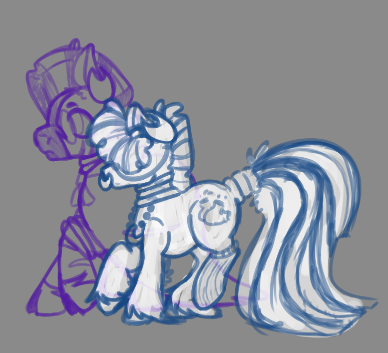 I havent posted anything on here for awhile so have some WIP of MLP i may never touch again HAHAHHA
Redesgin of Zecora and My oc Potion brew Size different
#Mlp #mylittlepony #Mlpoc