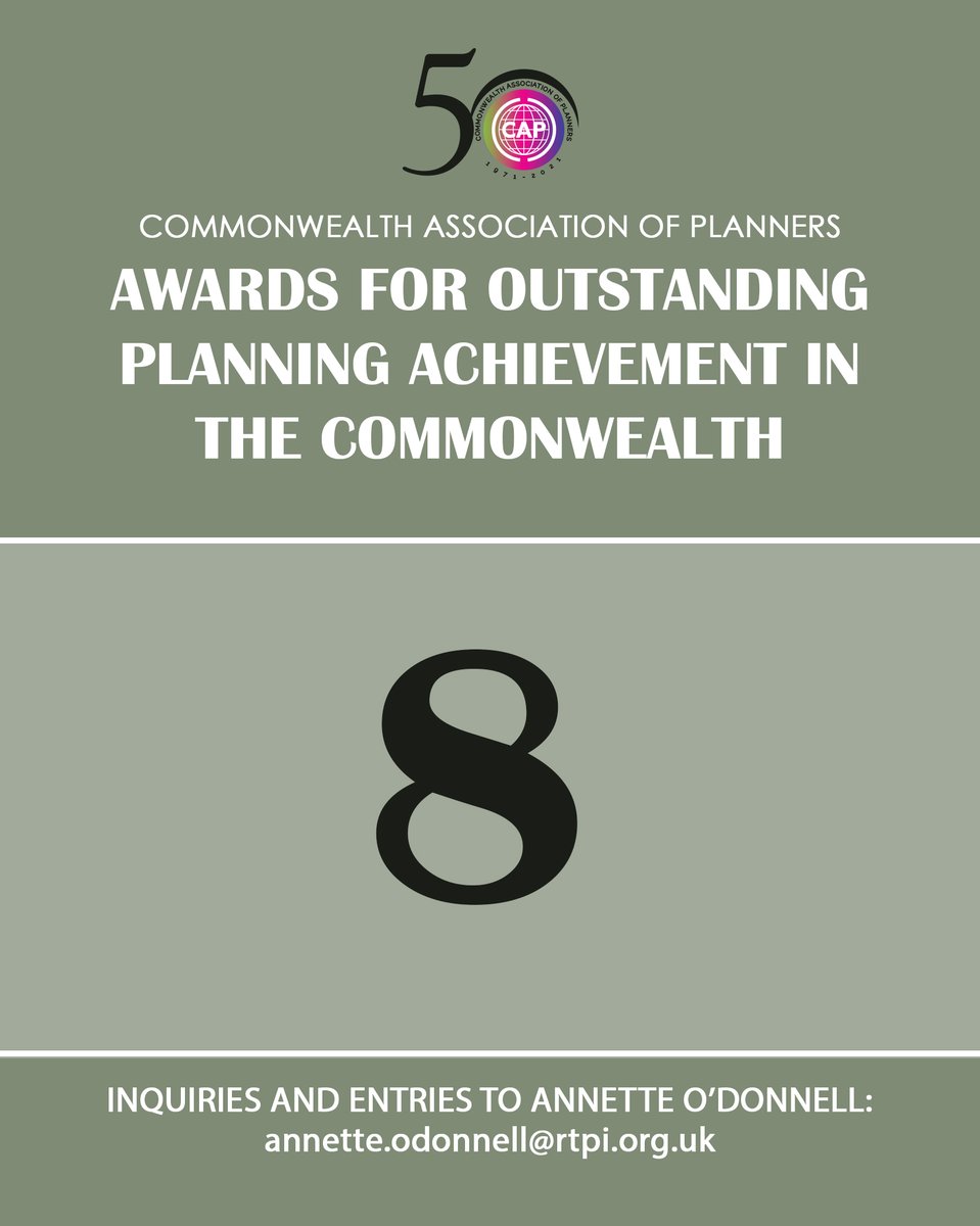 Submit your entry to the 2025 CAP Awards by 22 September! You can find the entry requirements and forms on our website at commonwealth-planners.org/awards